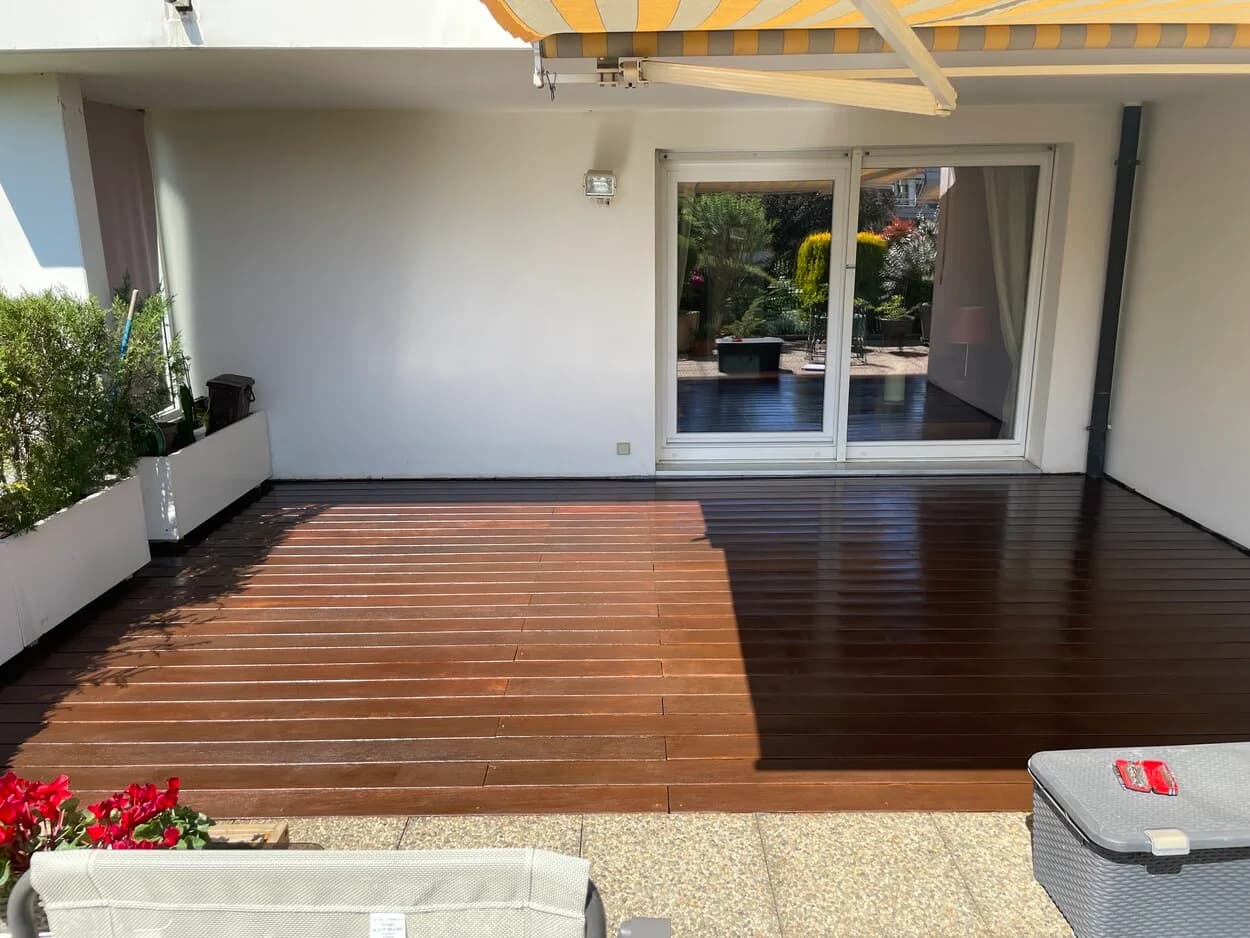 Après intervention : Terrasse en bois